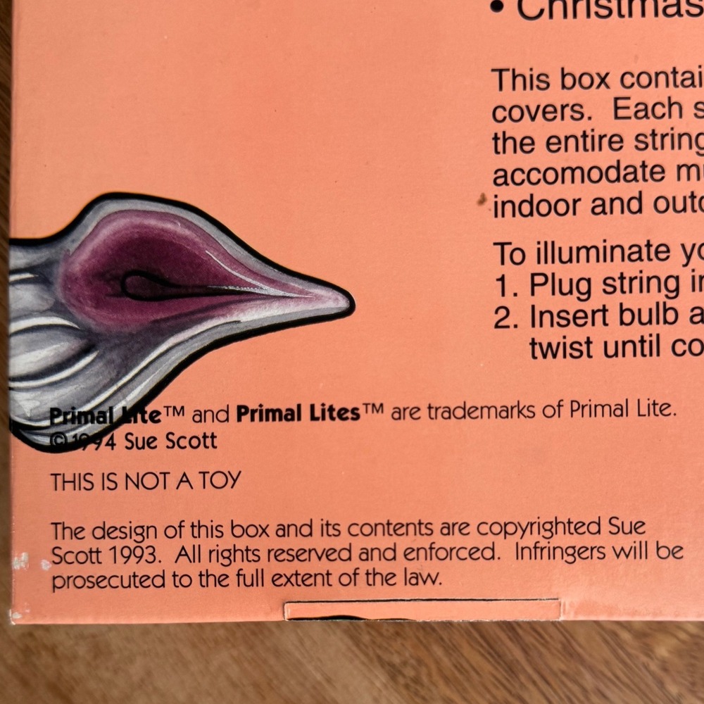 NIB VTG 90s Primal Lite Shell String Lights 14ft 10 shells Kitsch Patio Tropical - Picture 3 of 6